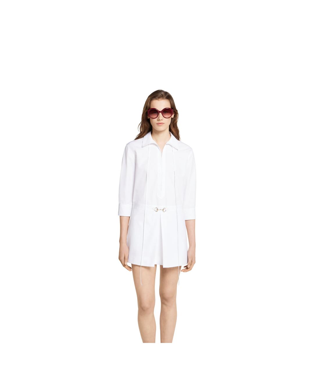 GUCCI Белое хлопковое платье, фото 3