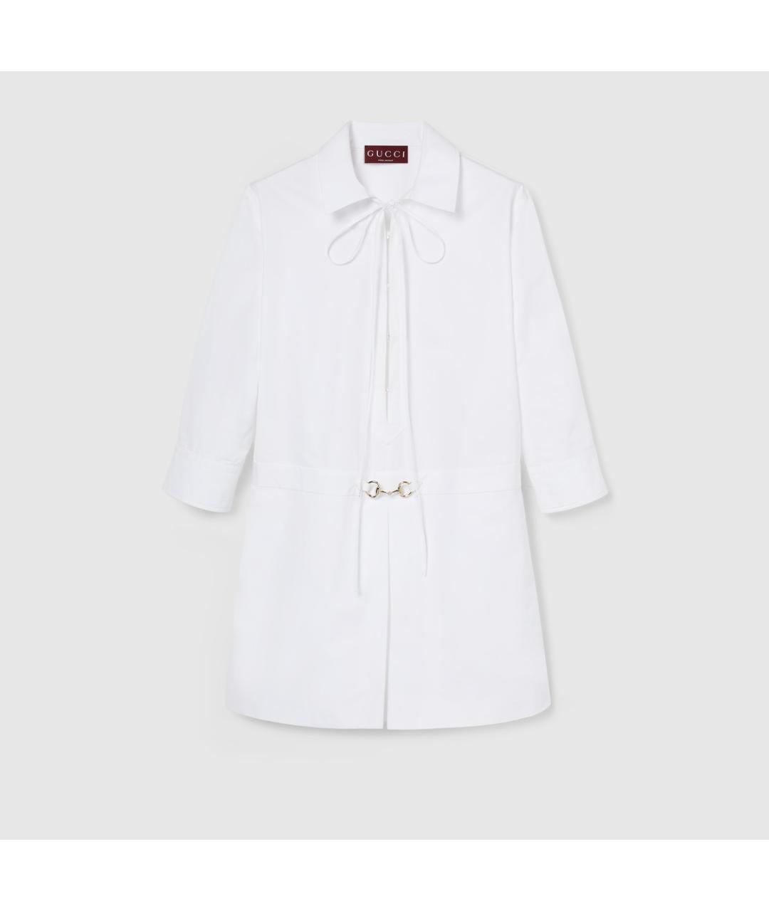 GUCCI Белое хлопковое платье, фото 7