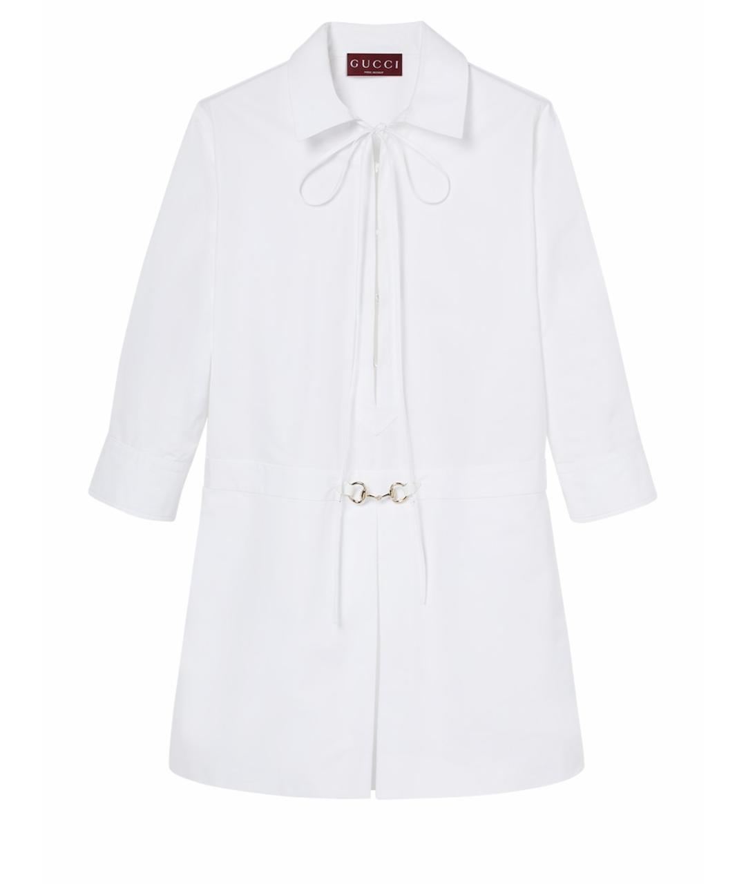 GUCCI Белое хлопковое платье, фото 8