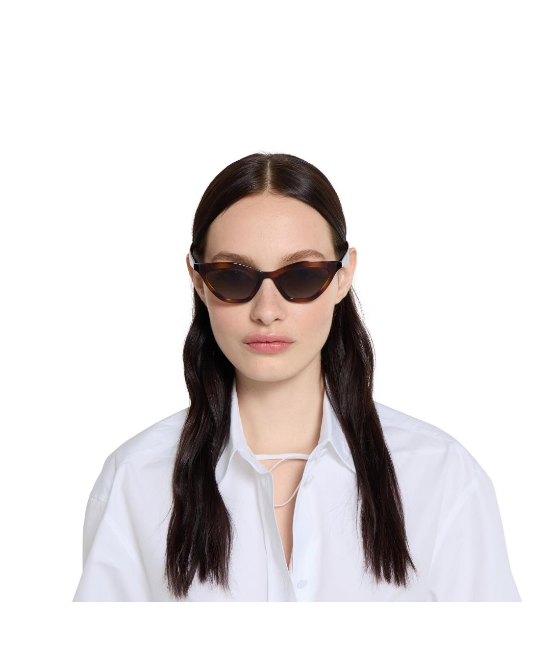 GUCCI Коричневые солнцезащитные очки, фото 2