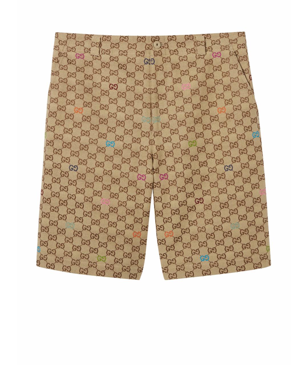 GUCCI Бежевые хлопковые шорты, фото 1