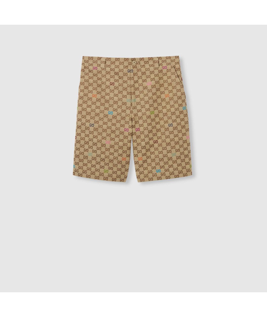 GUCCI Бежевые хлопковые шорты, фото 2