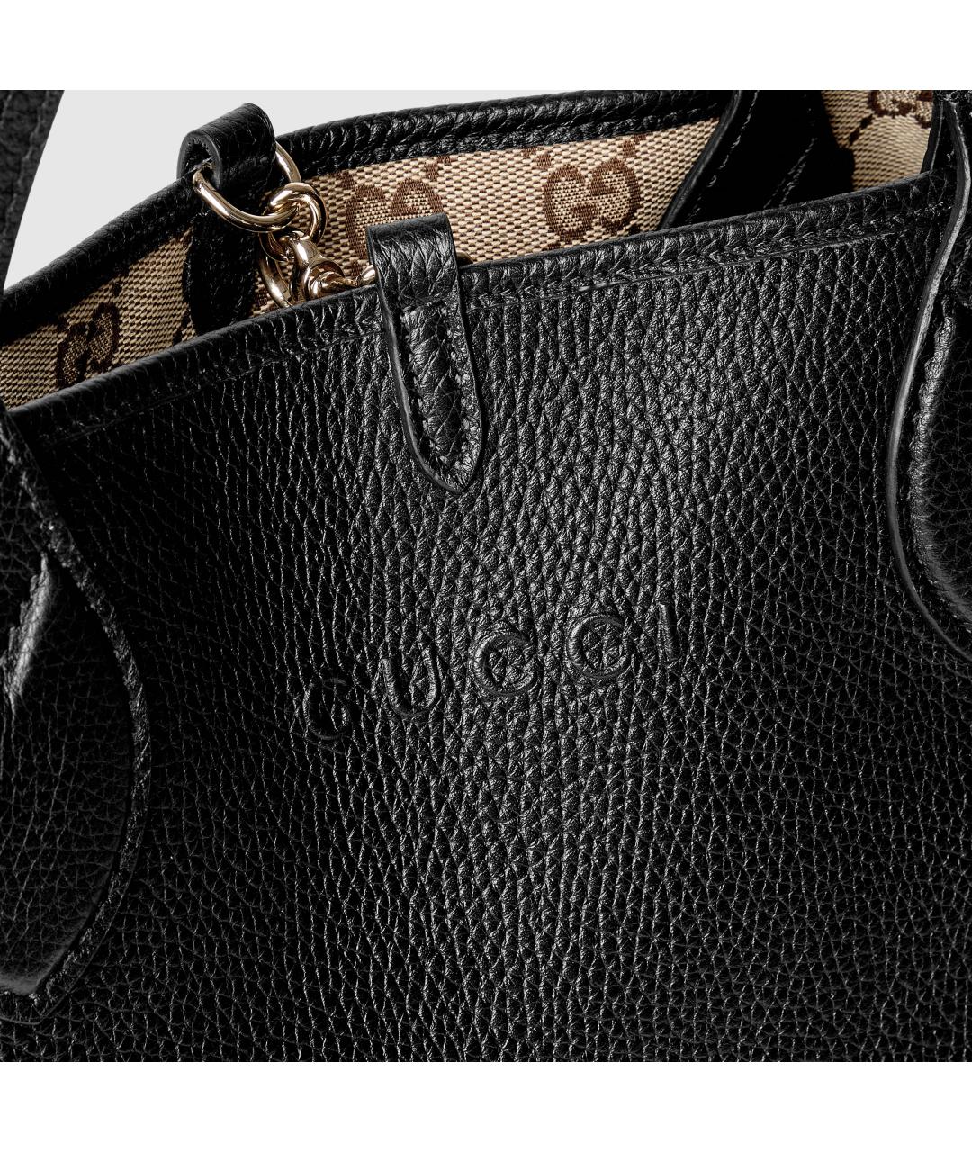 GUCCI Черная сумка тоут, фото 6