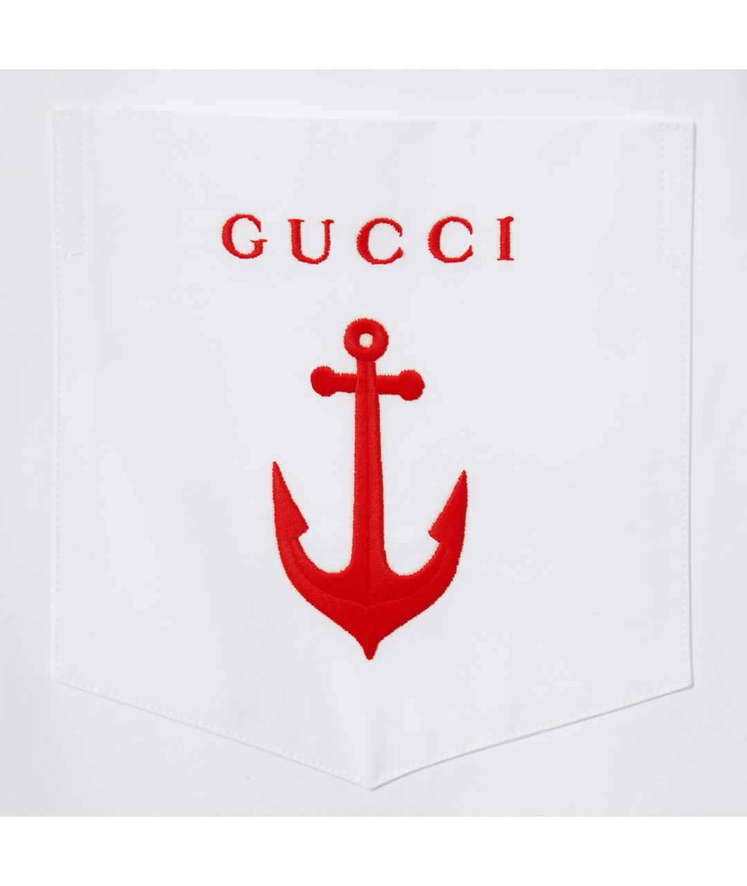 GUCCI Белая хлопковая кэжуал рубашка, фото 2