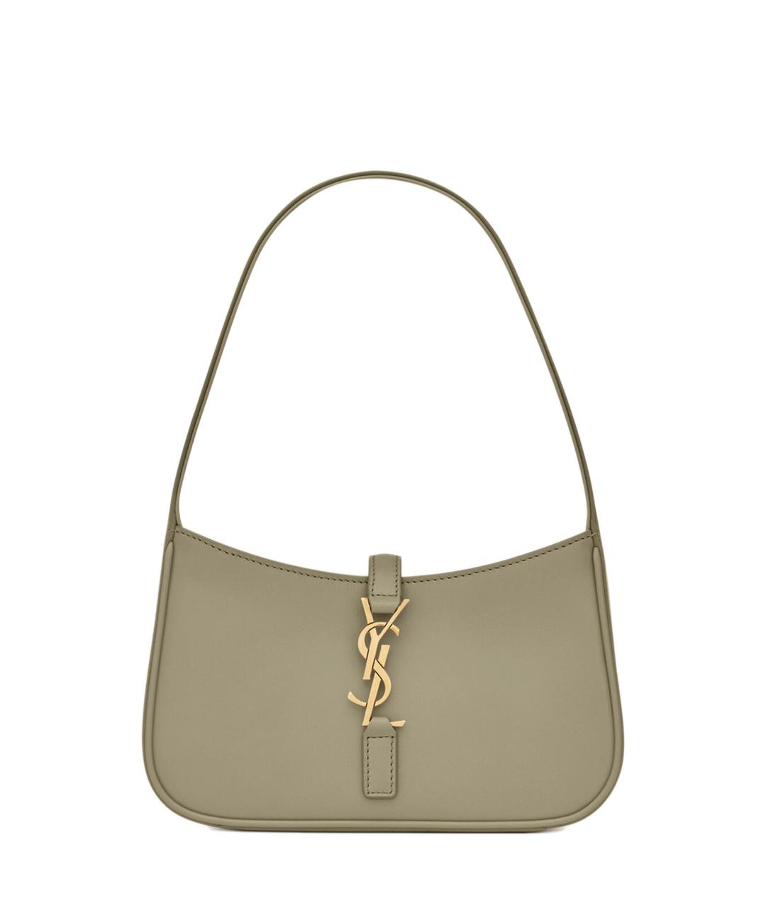 SAINT LAURENT Зеленая кожаная сумка через плечо, фото 1