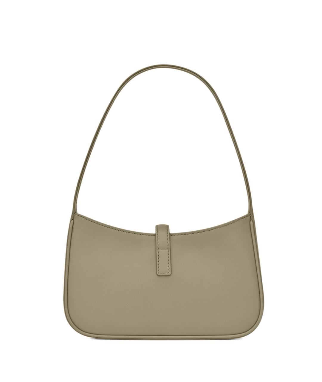 SAINT LAURENT Зеленая кожаная сумка через плечо, фото 2