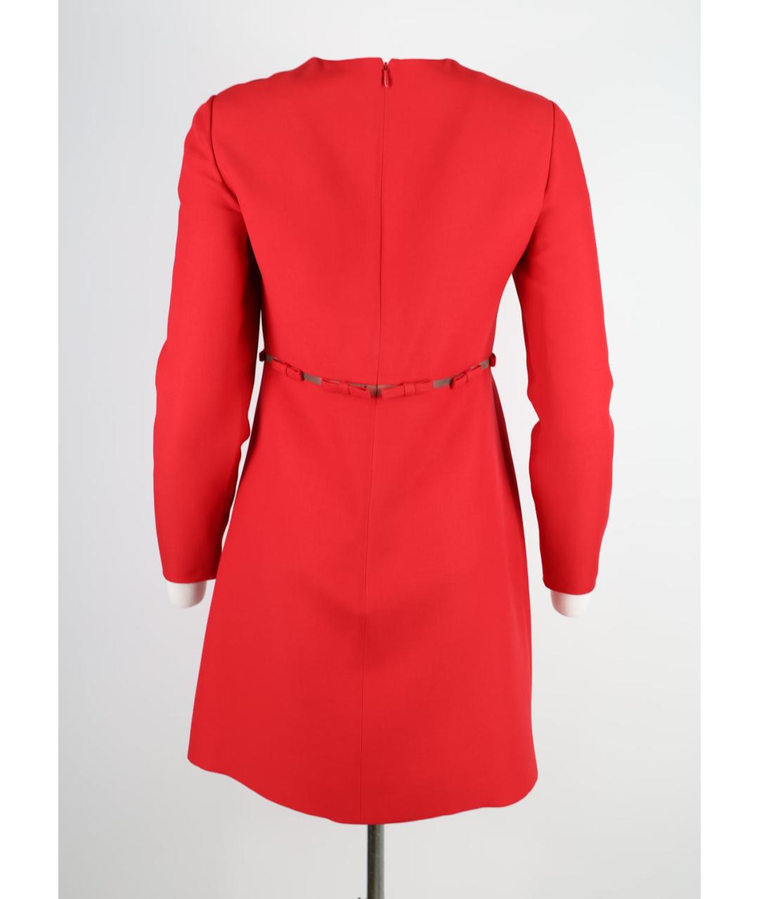 SAINT LAURENT Красное шерстяное повседневное платье, фото 5