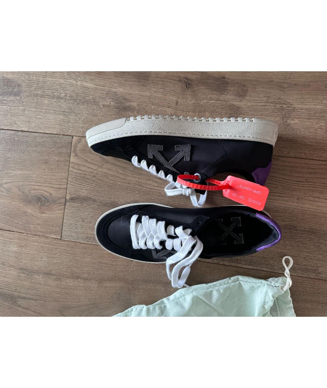 OFF-WHITE Черные замшевые низкие кроссовки / кеды, фото 5