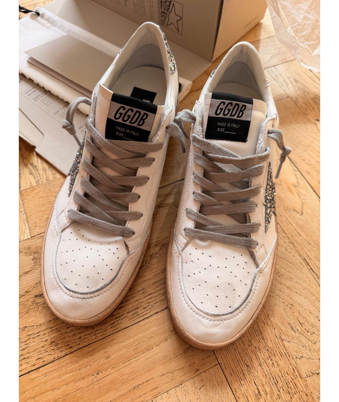 GOLDEN GOOSE Белые кожаные кеды, фото 7
