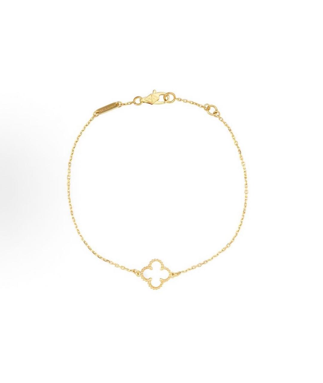 VAN CLEEF & ARPELS Белый браслет из желтого золота, фото 5