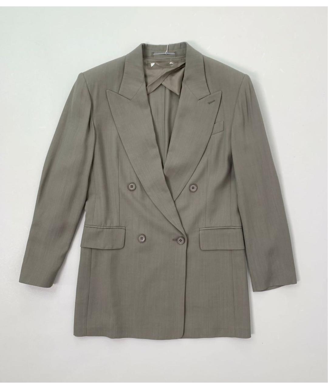 SPORTMAX Серый вискозный костюм с брюками, фото 9