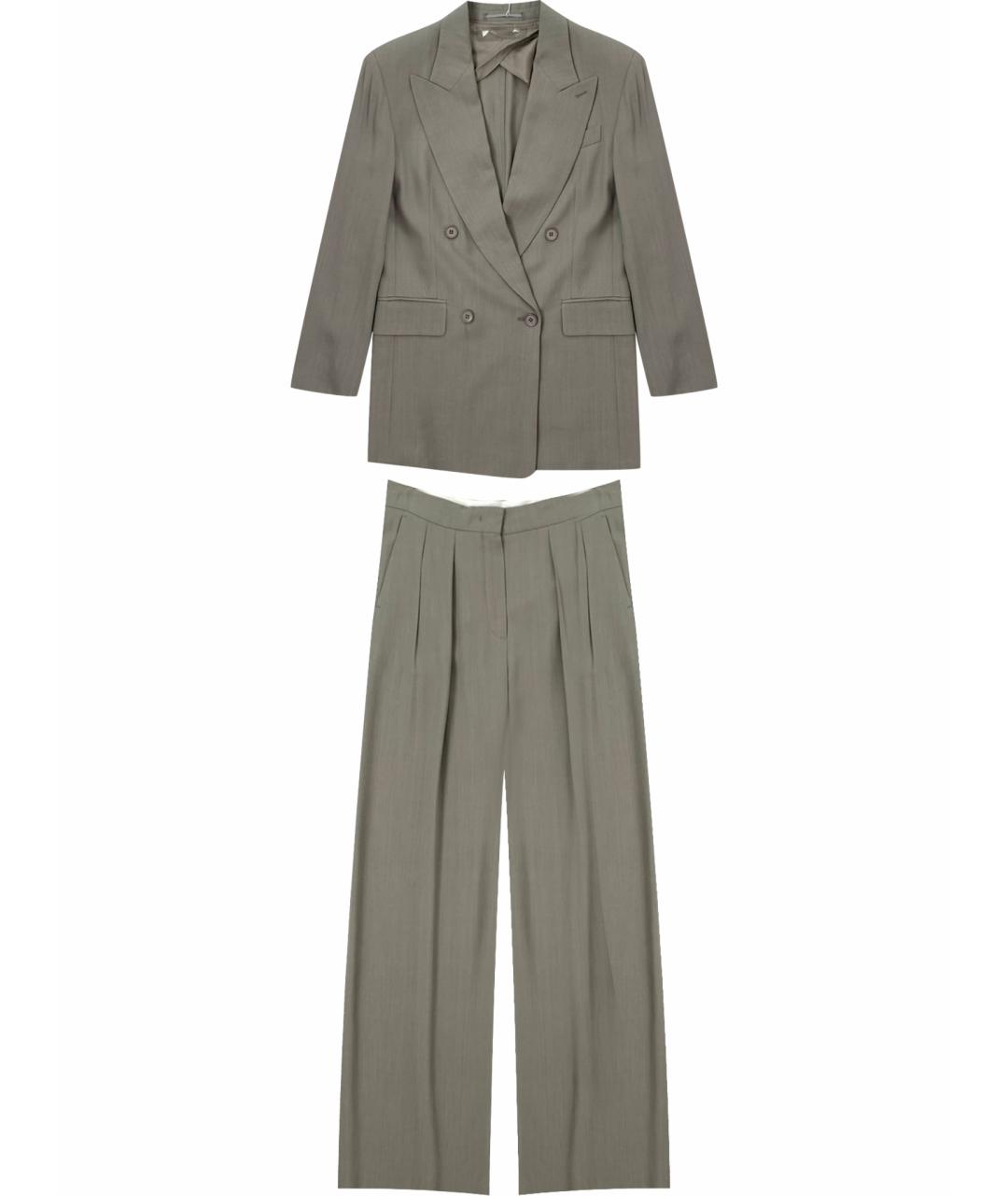 SPORTMAX Серый вискозный костюм с брюками, фото 1