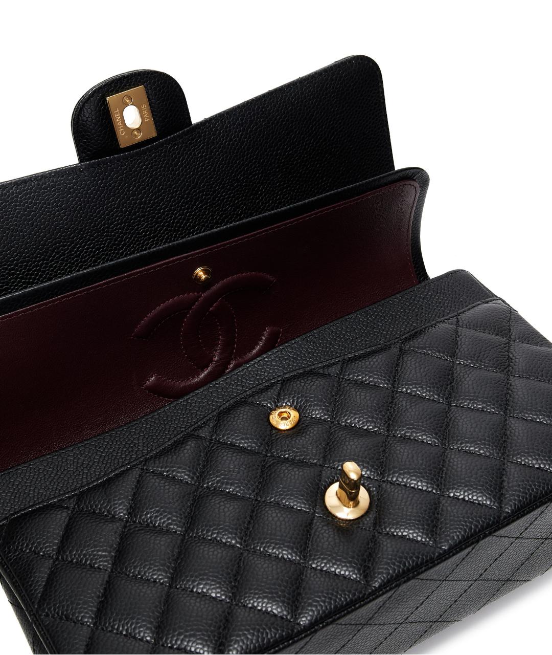 CHANEL Черная кожаная сумка через плечо, фото 5