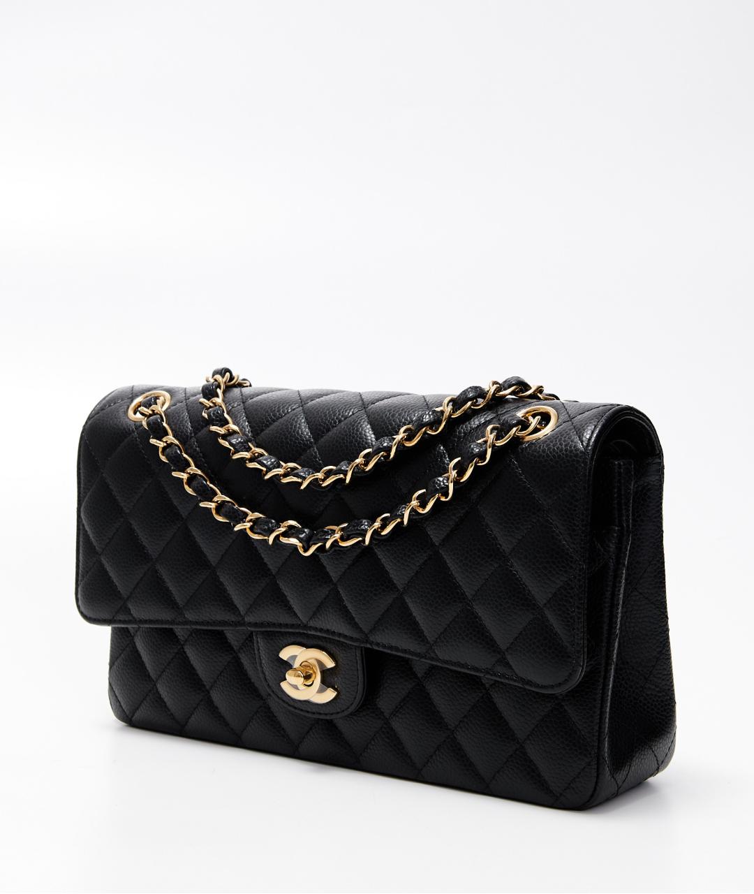 CHANEL Черная кожаная сумка через плечо, фото 2