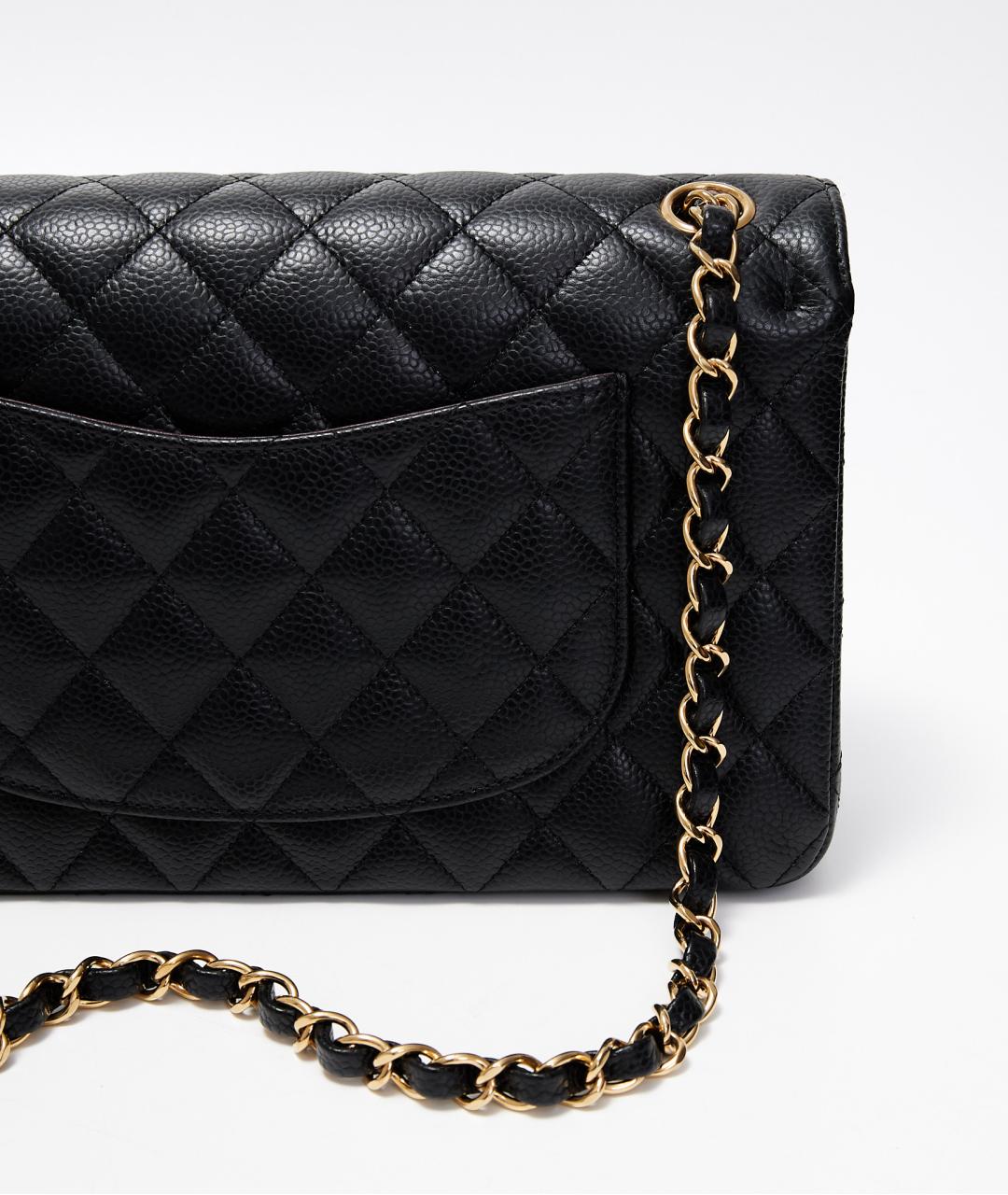 CHANEL Черная кожаная сумка через плечо, фото 4