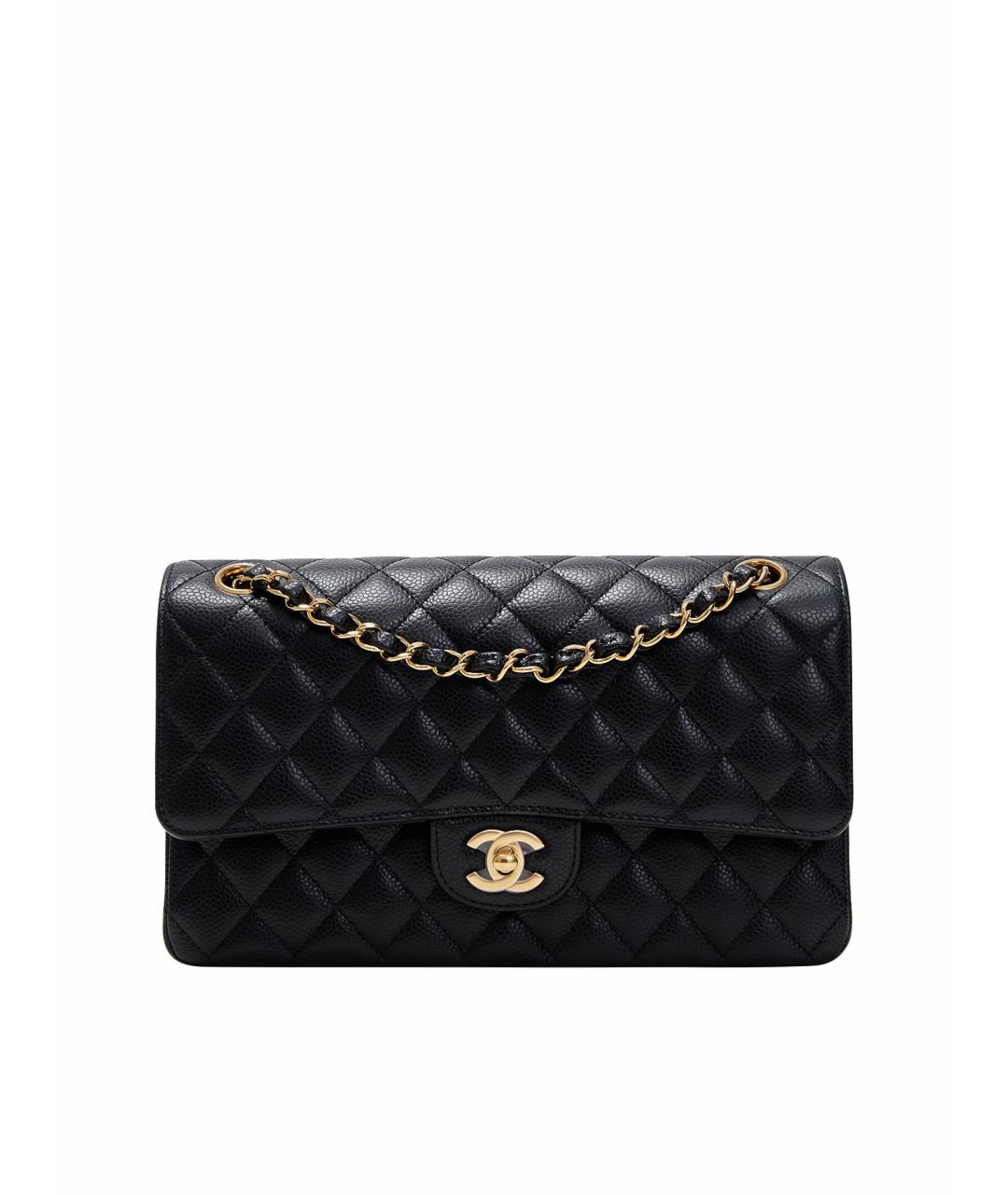 CHANEL Черная кожаная сумка через плечо, фото 1