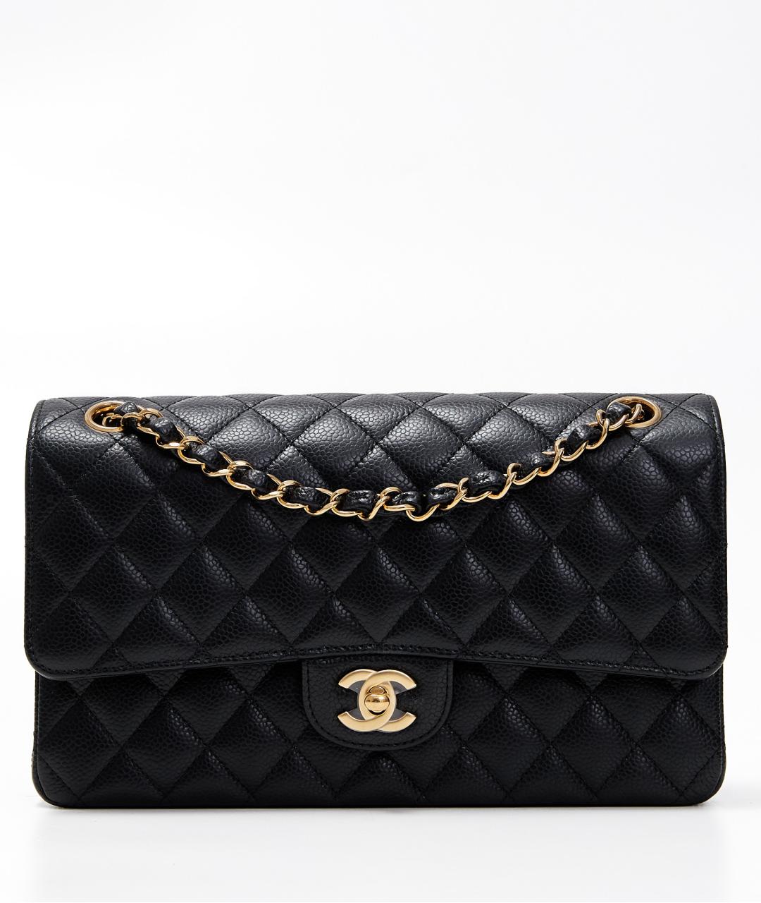 CHANEL Черная кожаная сумка через плечо, фото 7