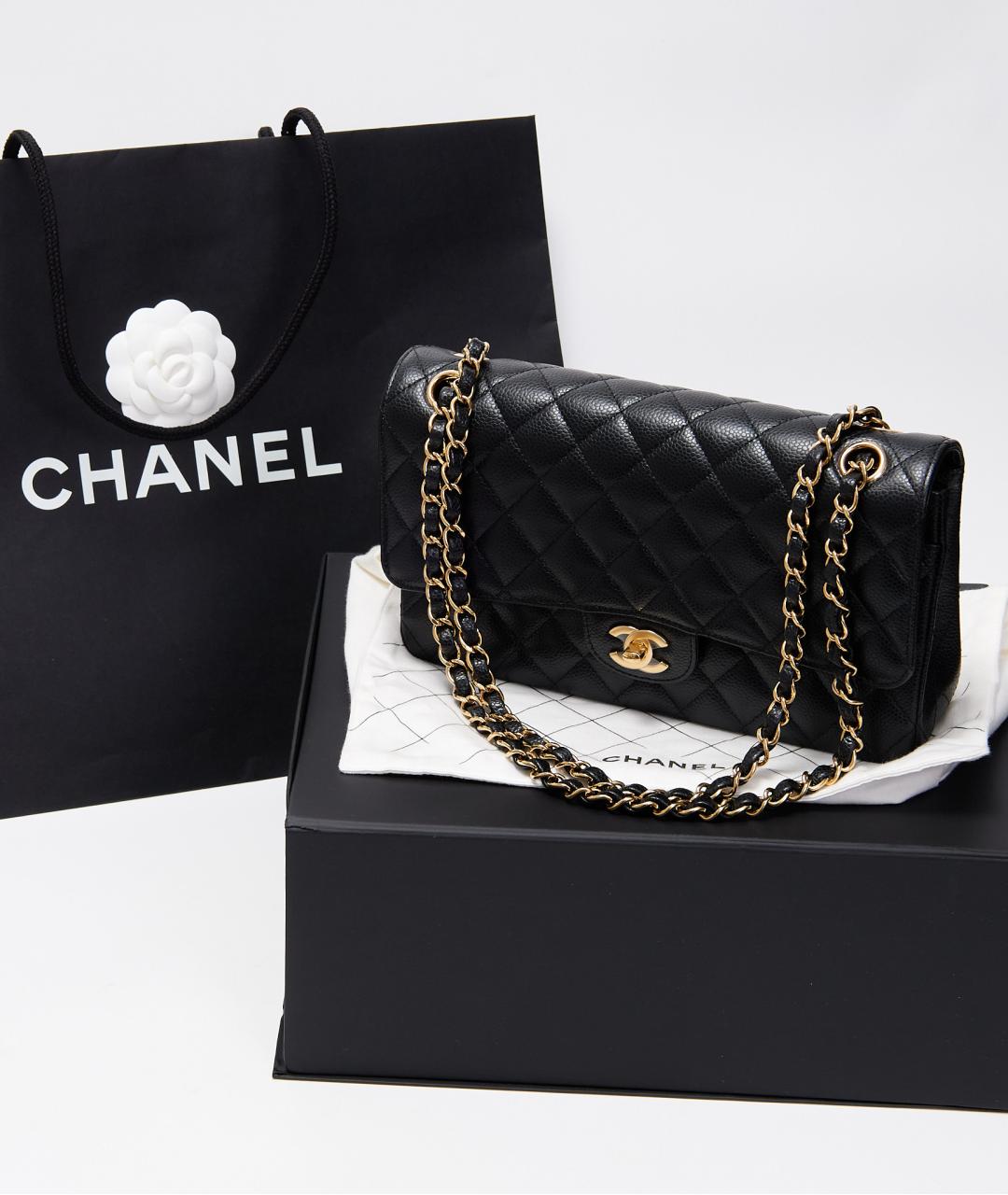 CHANEL Черная кожаная сумка через плечо, фото 6