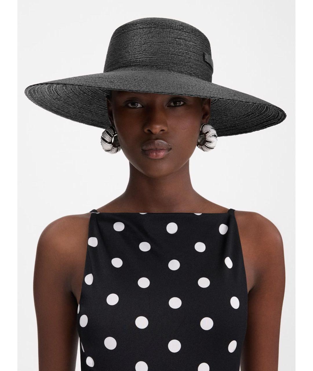 JACQUEMUS Черная соломенная шляпа, фото 3