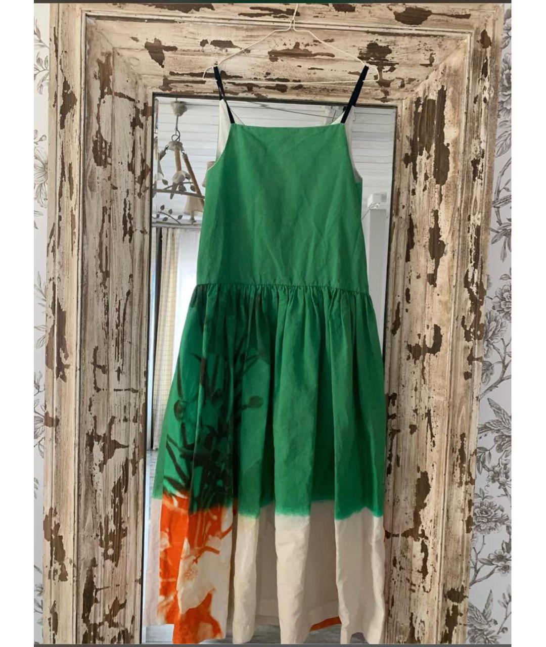 DRIES VAN NOTEN Зеленый сарафан, фото 2