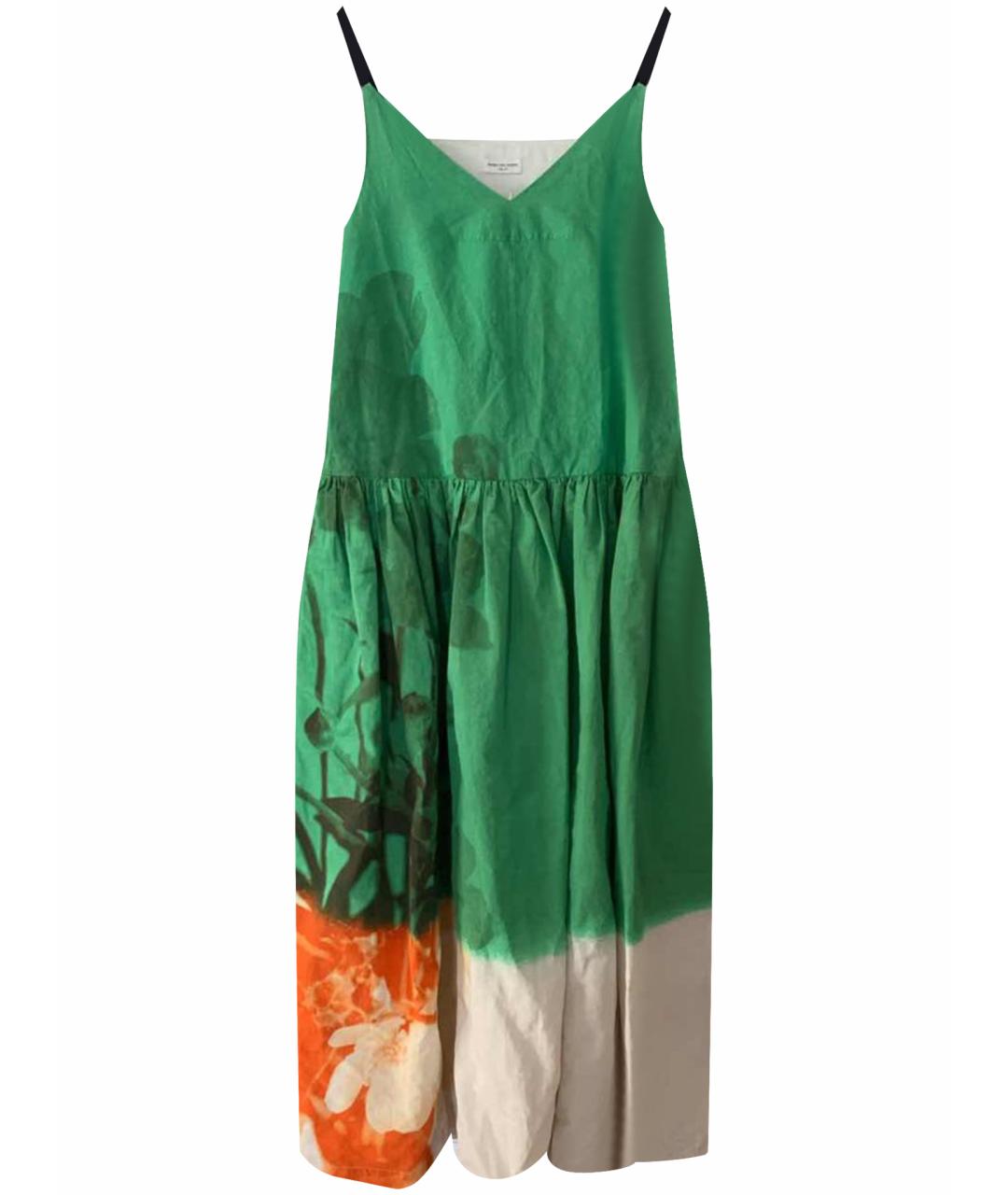 DRIES VAN NOTEN Зеленый сарафан, фото 1