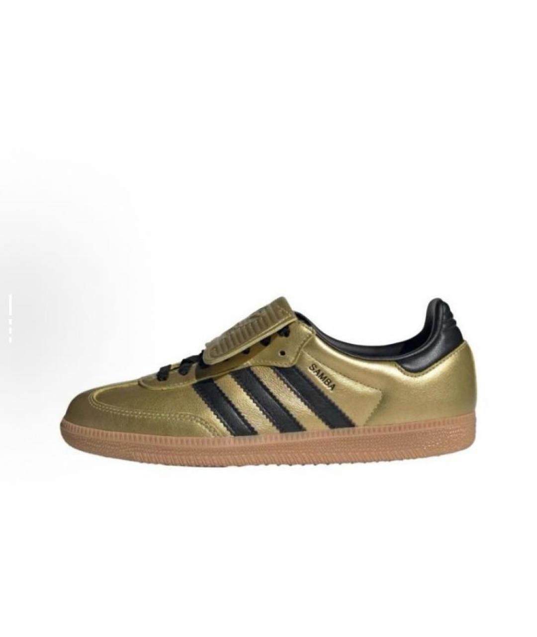 ADIDAS Золотые кожаные кроссовки, фото 3