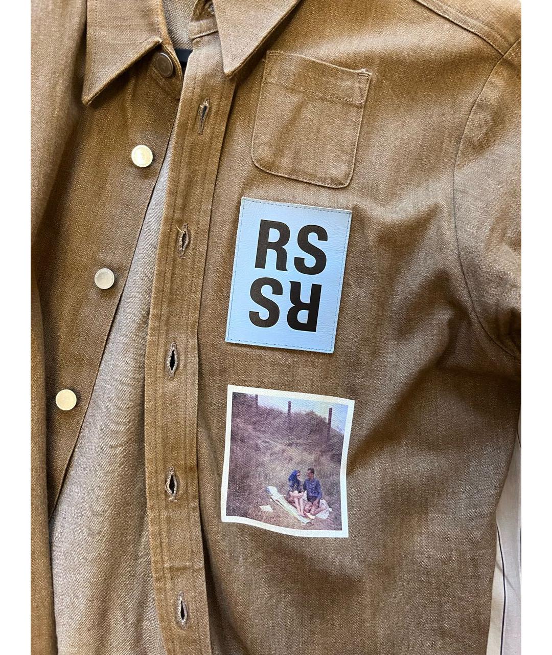 RAF SIMONS Коричневая хлопковая кэжуал рубашка, фото 2