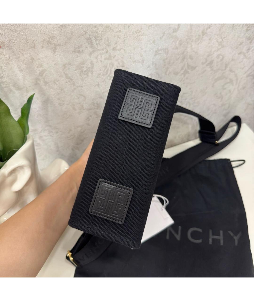 GIVENCHY Черная хлопковая сумка тоут, фото 6