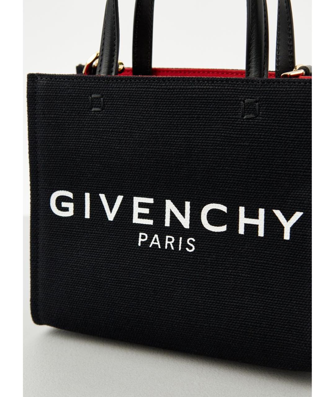GIVENCHY Черная хлопковая сумка тоут, фото 3