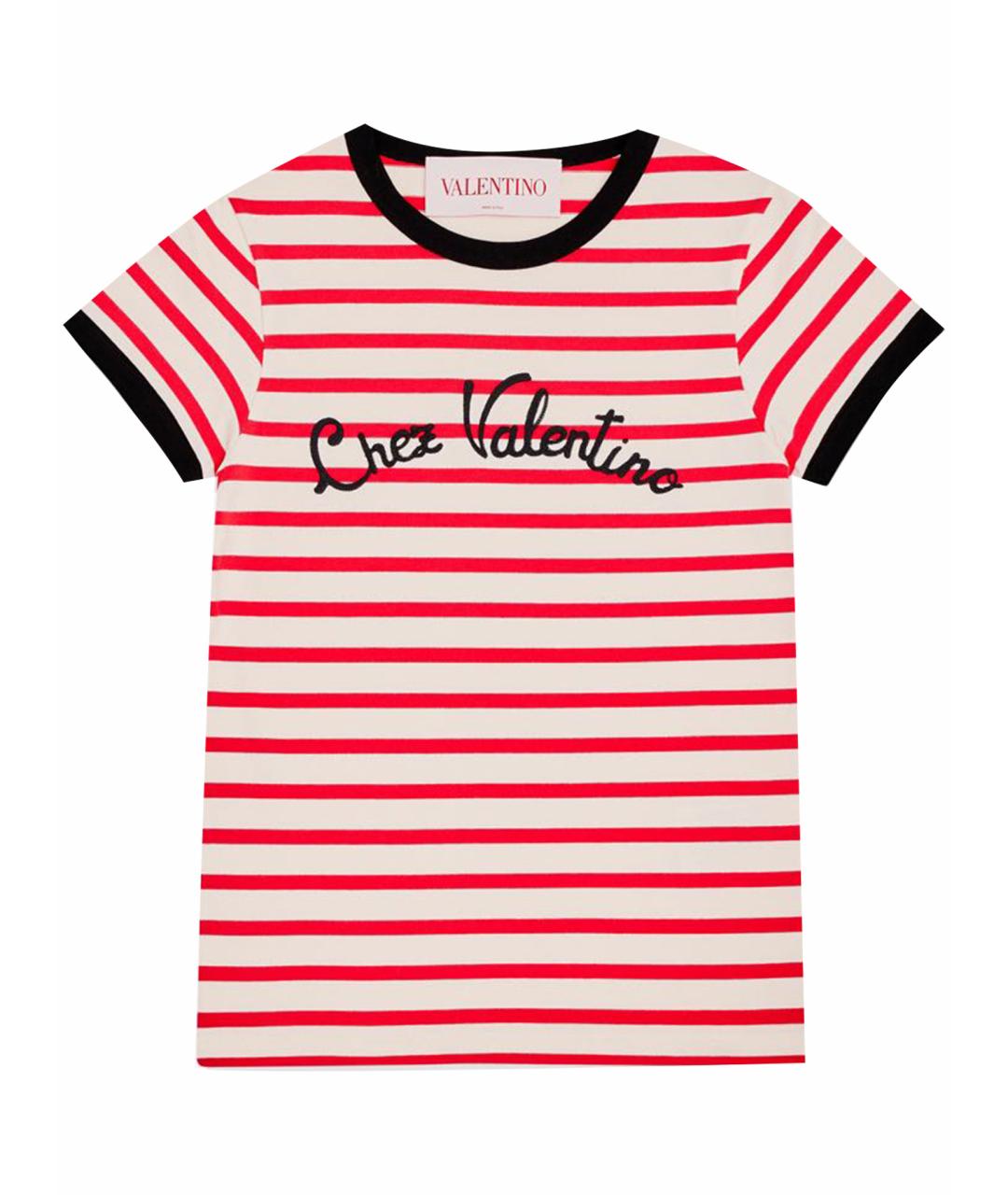 VALENTINO Белая хлопковая футболка, фото 1