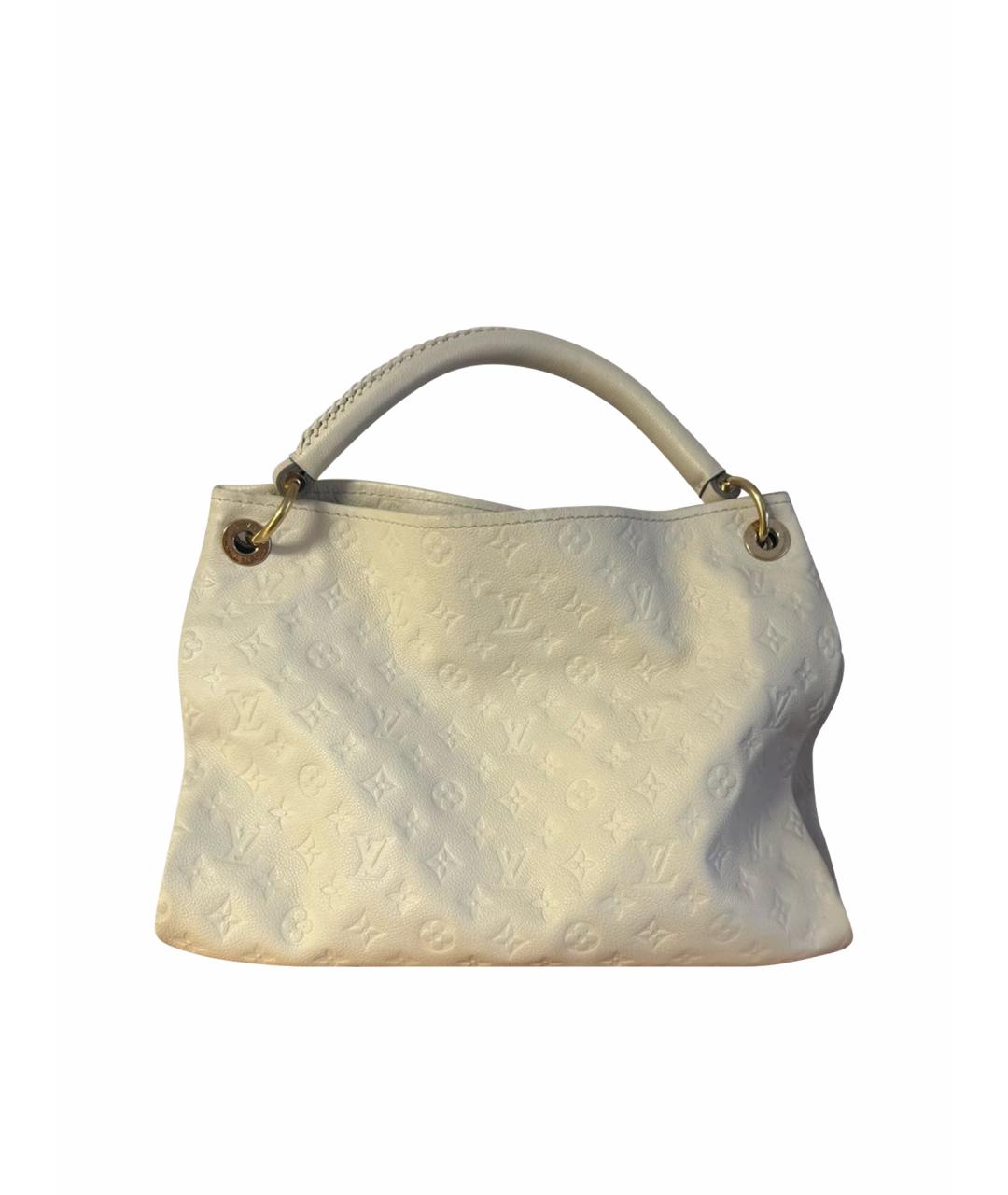 LOUIS VUITTON Белая кожаная сумка с короткими ручками, фото 1