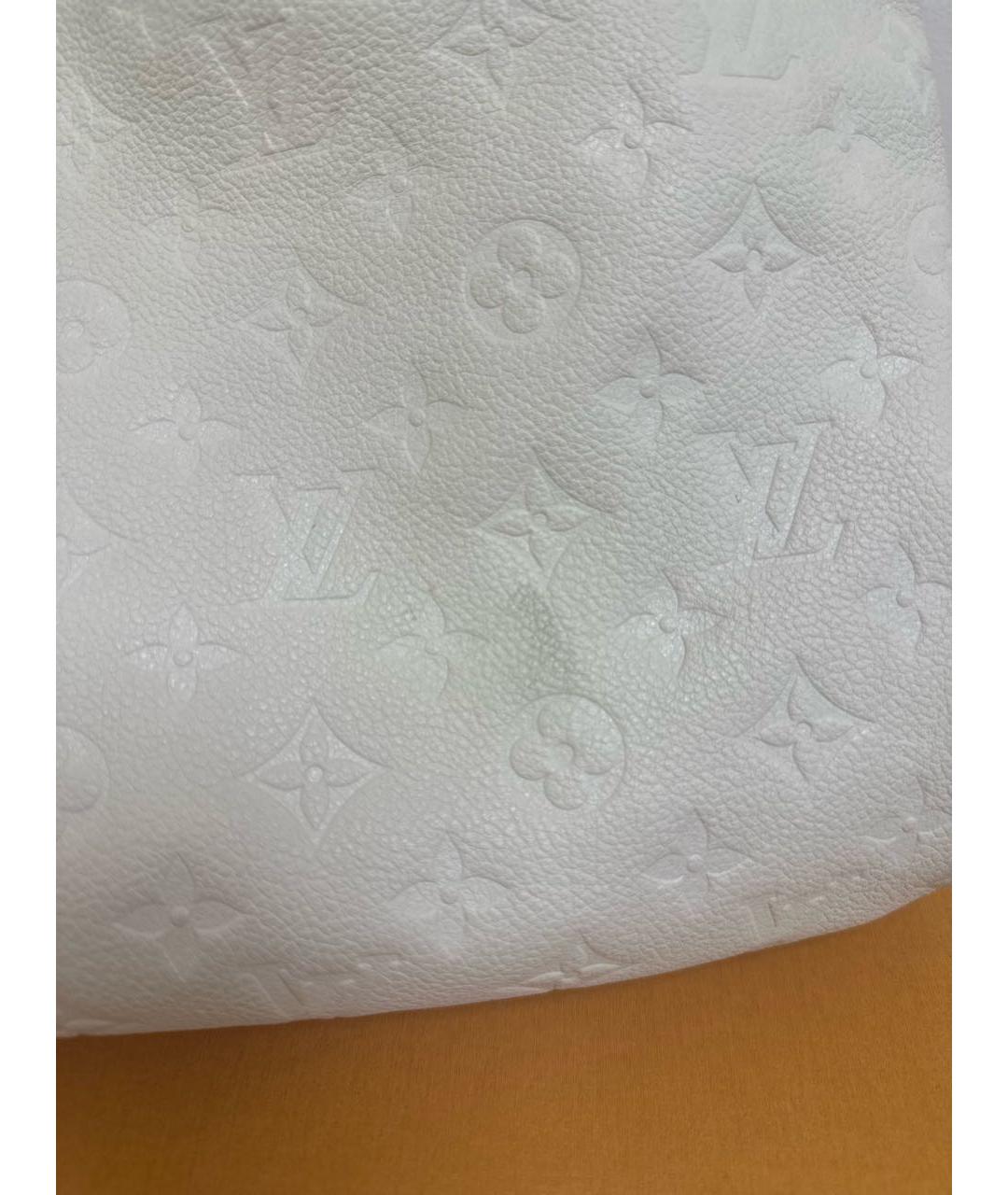 LOUIS VUITTON Белая кожаная сумка с короткими ручками, фото 7