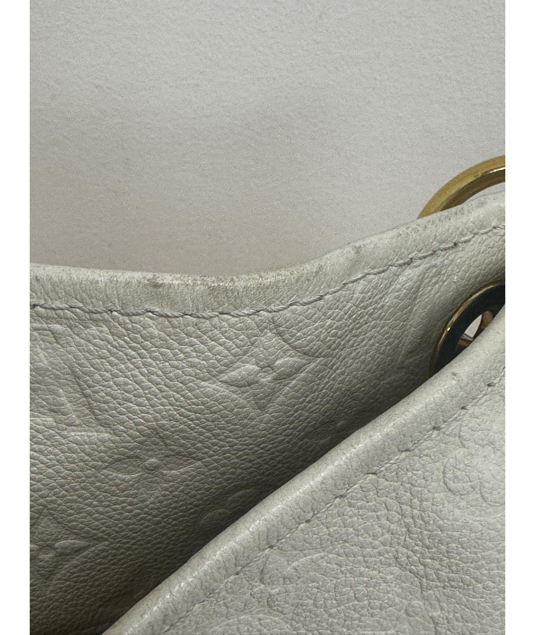 LOUIS VUITTON Белая кожаная сумка с короткими ручками, фото 6