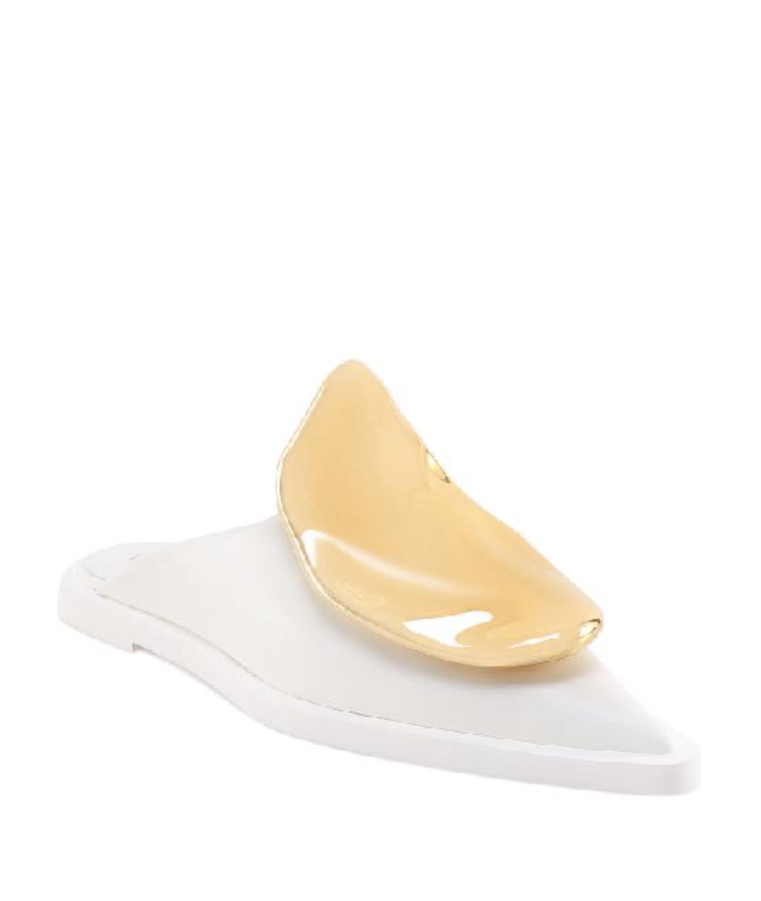 JIL SANDER Белые кожаные балетки, фото 2