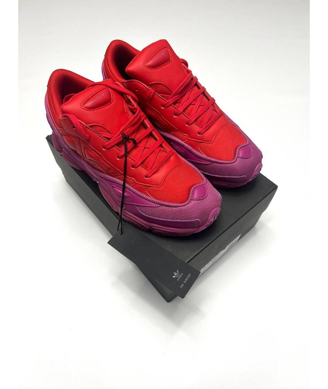 ADIDAS X RAF SIMONS Красные текстильные низкие кроссовки / кеды, фото 7