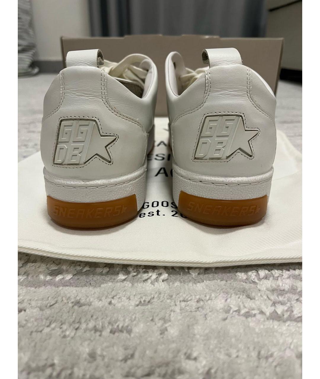 GOLDEN GOOSE DELUXE BRAND Белые кожаные кеды, фото 4
