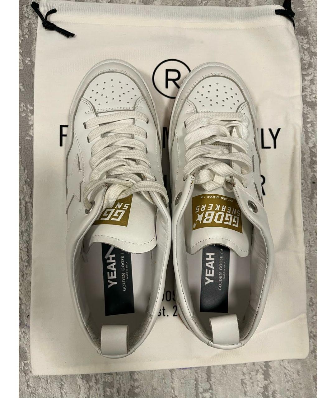 GOLDEN GOOSE DELUXE BRAND Белые кожаные кеды, фото 3