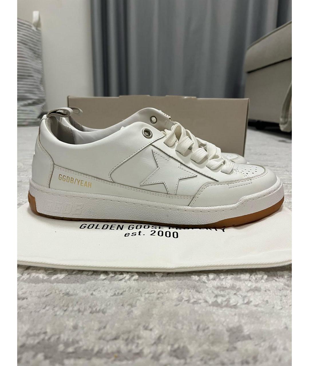 GOLDEN GOOSE DELUXE BRAND Белые кожаные кеды, фото 5