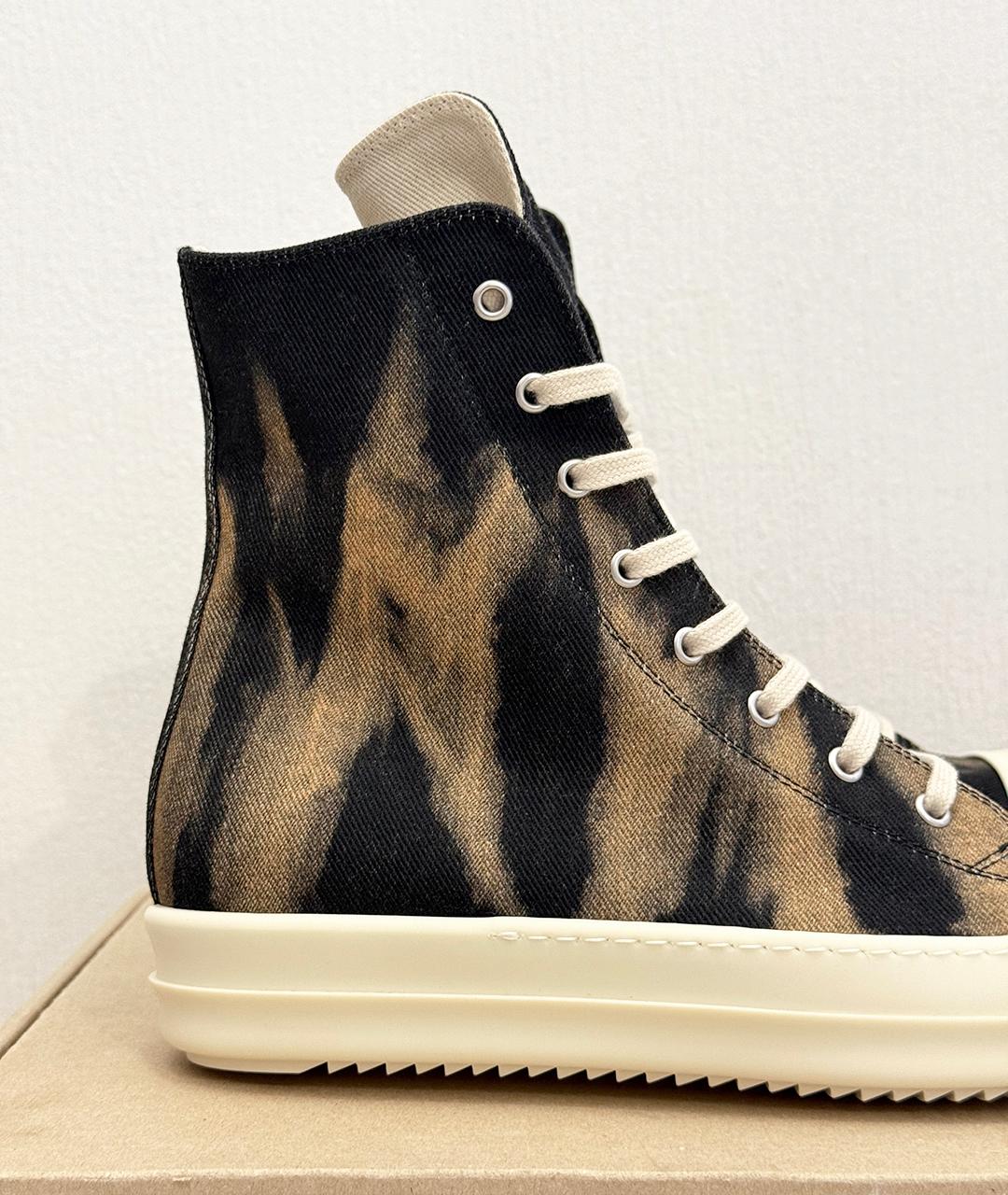 RICK OWENS Черные кеды, фото 3