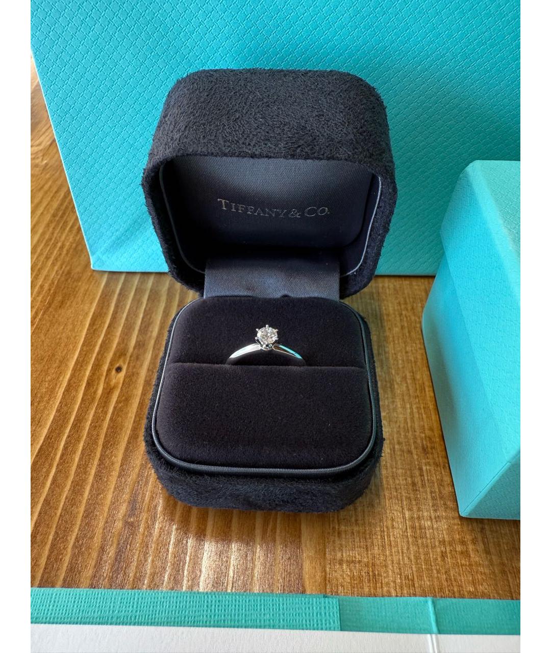 TIFFANY&CO Белое платиновое кольцо, фото 3