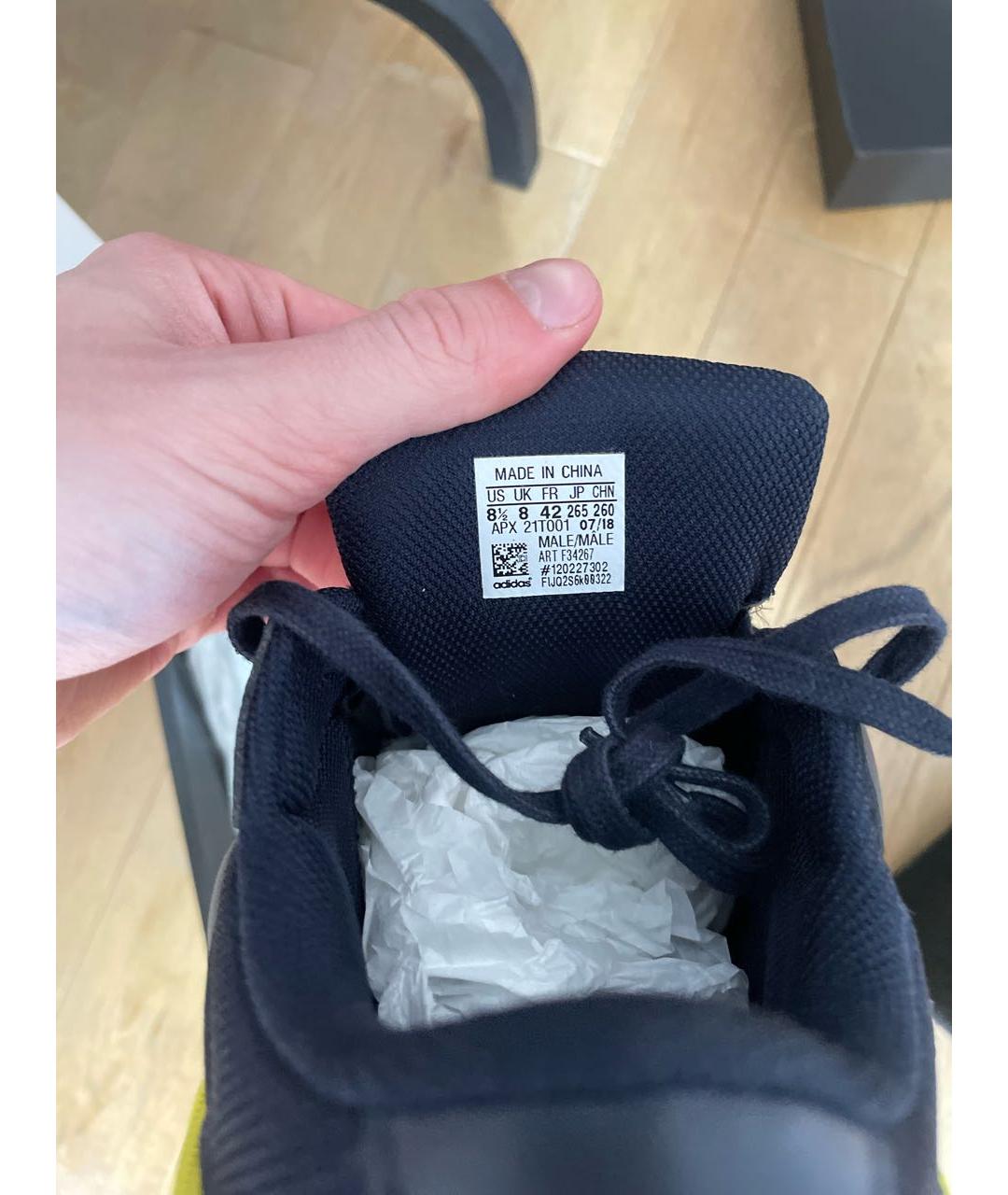 ADIDAS X RAF SIMONS Темно-синие текстильные низкие кроссовки / кеды, фото 6