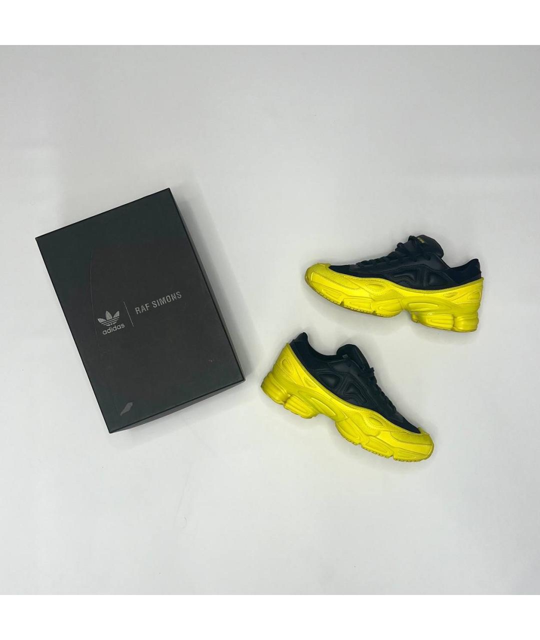 ADIDAS X RAF SIMONS Темно-синие текстильные низкие кроссовки / кеды, фото 4