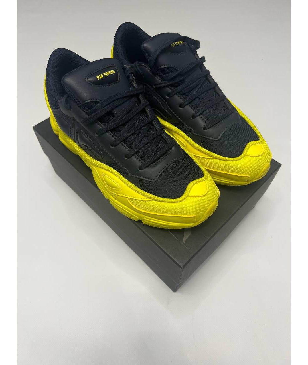 ADIDAS X RAF SIMONS Темно-синие текстильные низкие кроссовки / кеды, фото 2