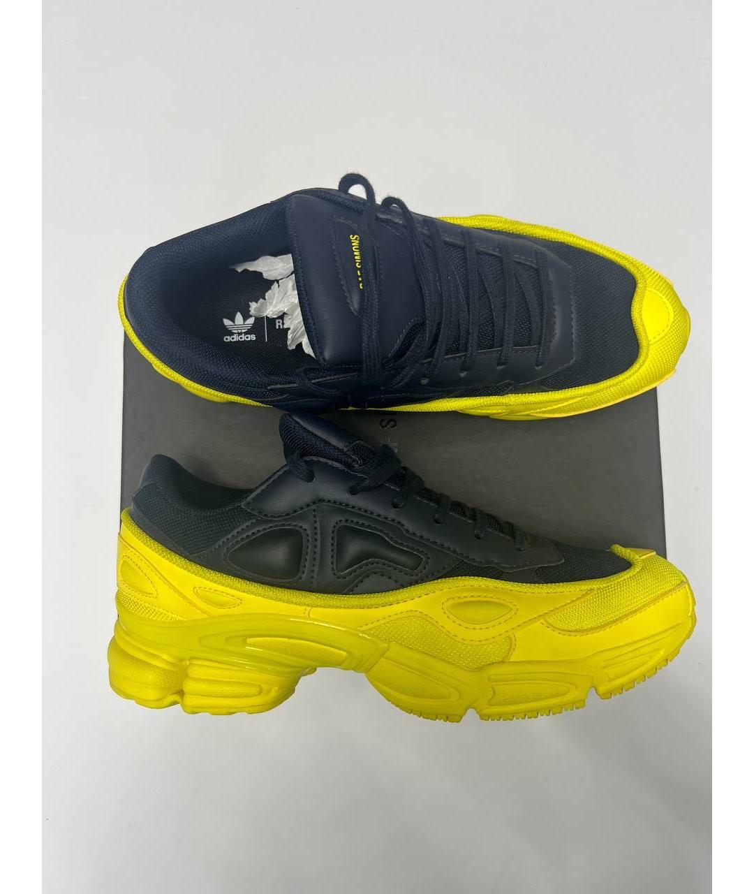 ADIDAS X RAF SIMONS Темно-синие текстильные низкие кроссовки / кеды, фото 7
