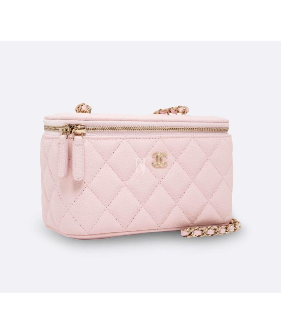 CHANEL Розовая кожаная сумка через плечо, фото 8