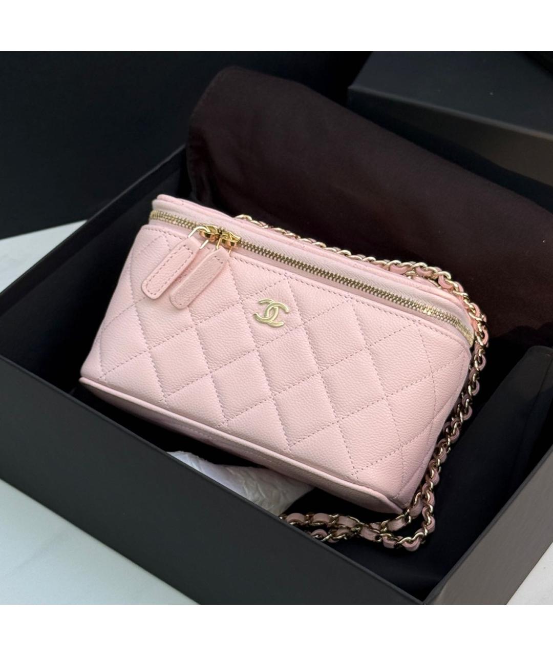 CHANEL Розовая кожаная сумка через плечо, фото 7