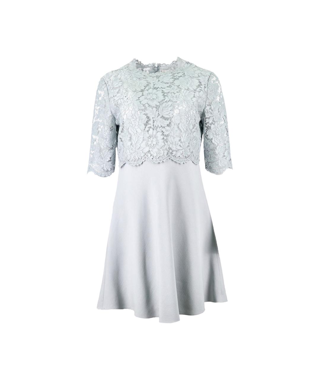 VALENTINO Серое хлопковое коктейльное платье, фото 6