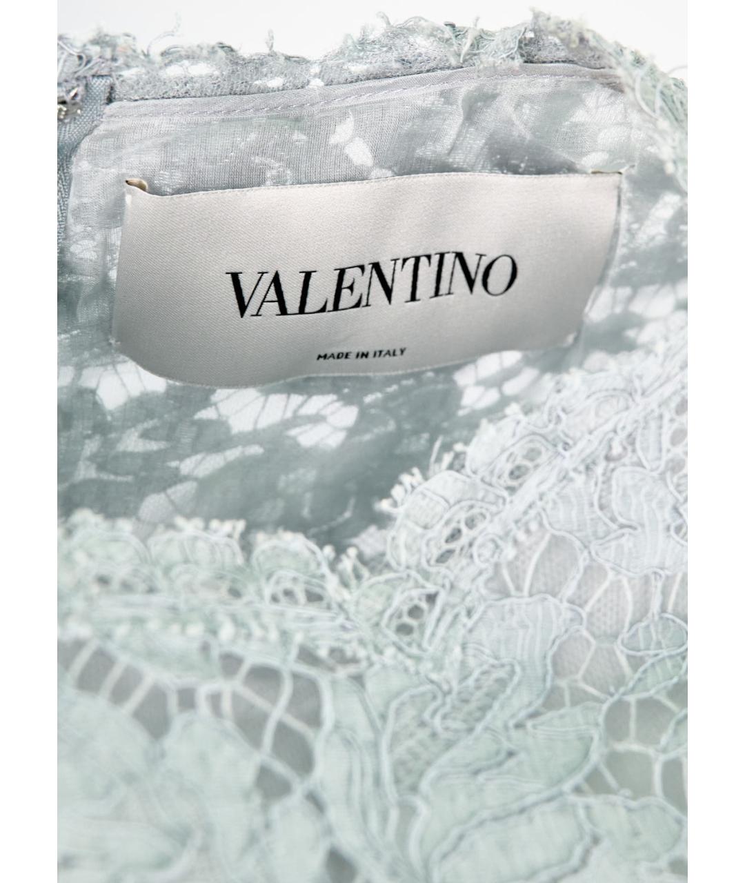 VALENTINO Серое хлопковое коктейльное платье, фото 4