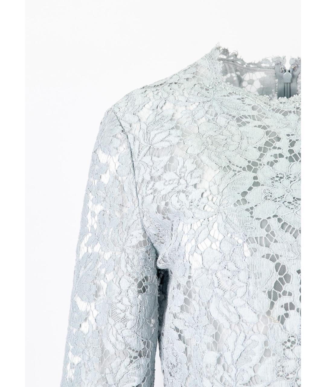 VALENTINO Серое хлопковое коктейльное платье, фото 2
