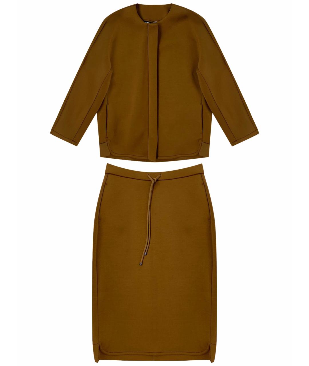 MAX MARA Коричневый вискозный костюм с юбками, фото 1